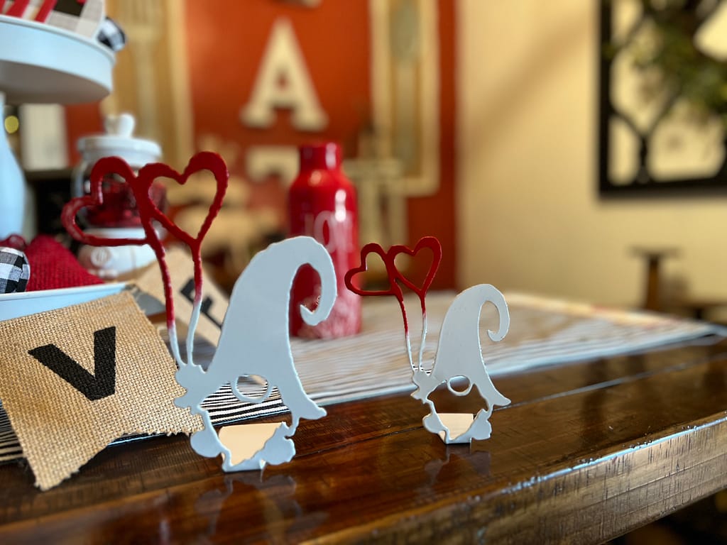 V-Day Gnomes on Table