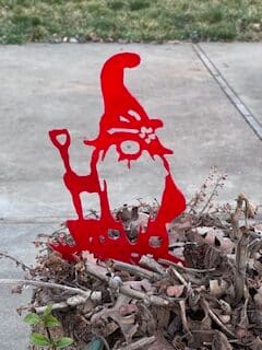 Lawn Gnome after Powder Coating